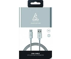 USB kabelis BlueLounge USB-A - USB-C 1 m Sidabrinis (613362)