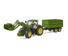 „Bruder“ – „John Deere 7R 350“ su priekiniu krautuvu ir apverčiamuoju priekaba (03155)