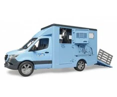 BRUDER MB Sprinter gyvūnų vežėjas su arkliu, 02674