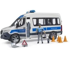 Bruder Mercedes-Benz policijos sprinter rinkinys su figūra ir šviesos/garso moduliu