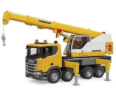 Bruder – Scania Super 560R Liebherr kranas su šviesa ir garsu (03571)