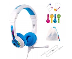 Buddyphones Ausinės vaikams 3+ 85dB su mikrofonu School+ mėlyna