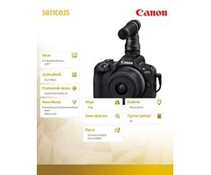 Canon | EOS R50 + RF-S 18-45mm CREATOR KIT (SIP) | Megapixel 24.2 MP | Image stabilizer | ISO sensitivity (max) 32000 | Ekranas diagonal 2.95 " | Wi-Fi | Video recording | Automatic, manual | CMOS | Juodas