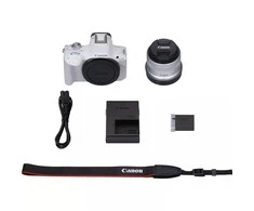 „Canon“ | EOS R50 WH + RF-S 18-45mm F4.5-6.3 IS STM (SIP) | 24,2 megapikselių | Vaizdo stabilizatorius | ISO jautrumas (maks.) 32000 | Ekrano įstrižainė 2,95 colio | „Wi-Fi“ | Vaizdo įrašymas | Automatinis, rankinis | CMOS | Baltas