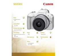 „Canon“ | EOS R50 WH + RF-S 18-45mm F4.5-6.3 IS STM (SIP) | 24,2 megapikselių | Vaizdo stabilizatorius | ISO jautrumas (maks.) 32000 | Ekrano įstrižainė 2,95 colio | „Wi-Fi“ | Vaizdo įrašymas | Automatinis, rankinis | CMOS | Baltas