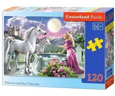 Castorland Dėlionė 120 vnt. - Princesė ir jos vienaragiai