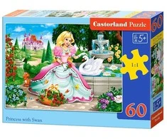 Castorland Dėlionė 60 vnt. - Princesė su gulbe