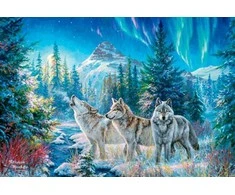Castorland Dėlionė 1500 vnt. - Vilkų šauksmas mėnesienoje