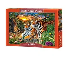 Castorland Dėlionė 2000 vnt. - Tigrų šeima