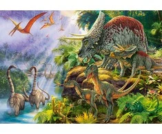 Castorland Dėlionė 500 vnt. - Dinozaurų slėnis