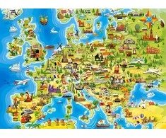 Castorland Dėlionė 100 vnt. - Europos žemėlapis