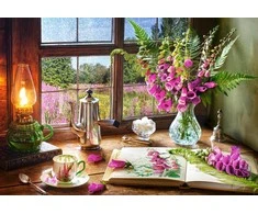 Castorland dėlionė Natiurmortas su Violet Snapdragons 1000 det.