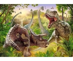 Castorland Dėlionė 180 vnt. - Dinozaurų kova