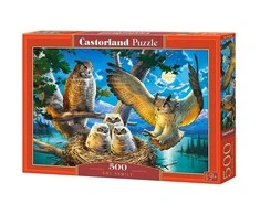 Castorland Dėlionė 500 vnt. - Pelėdų šeima