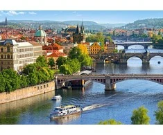 Castorland dėlionė Tiltų vaizdas Prahoje 500 det