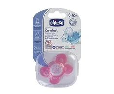 CHICCO PHYSIO COMFORT Silikoonist lutt, 6-12m (Roosa)