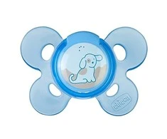 CHICCO Ortodontinis žindukas PHYSIO COMFORT su sterilizavimo dėklu, 0-6M, Iš "Mum effect" silikono