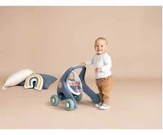 Smoby Vaikų Paspirtukas 3in1 Vežimėlis + Mergaitė Bobas