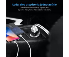 Kroviklis CHOETECH 2xUSB A, 36W, QC3.0