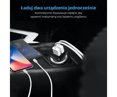 Kroviklis CHOETECH 2xUSB A, 36W, QC3.0