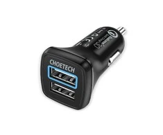 Kroviklis CHOETECH 2xUSB A, 36W, QC3.0
