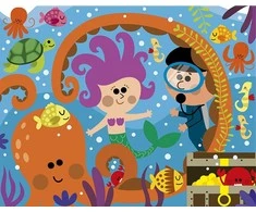 Clementoni Dėlionė 30 vnt. - Vandeniu spalvinama dėlionė (Water Magic)