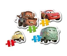 Dėlionė Clementoni Supercolor dėlionių rinkinys "Cars" 3-6-9-12 pcs