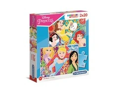 Clementoni Dėlionė 2x20 vnt. - Princesės