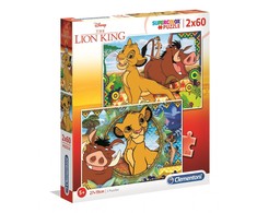 Clementoni Dėlionė 2x60 vnt. - Liūtas karalius