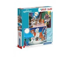 Clementoni Dėlionė 2x20 vnt. - Disney gyvūnai
