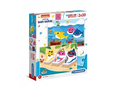 Dėlionė Clementoni Puzzle 2x20 dalys Super spalva Baby Shark