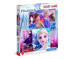 Clementoni Dėlionė 2x60 vnt. - Frozen 2