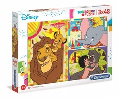 Clementoni Dėlionė 3x48 vnt. - Disney personažai