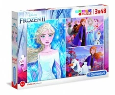 Clementoni Dėlionė 3x48 vnt. - Frozen 2