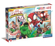 Clementoni Dėlionė 40 vnt. - Žmogus-voras (Spider-Man) ir jo nuostabūs draugai