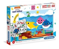 Dėlionė Clementoni CLE galvosūkis 60 HappyColor Baby Shark 26093