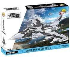 Cobi Konstruktorius karinis lėktuvas Saab Jas 39 Gripen E, 480 detalių