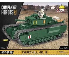 Tank modelis - COBI - Churchill MK.III - 500 dalių - Žalias - Nuo 10 metų