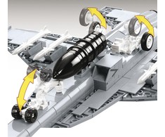 Lėktuvo konstravimo komplektas - COBI - Super Hornet junior sidabras - 570 vnt