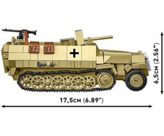 Cobi Pusiau vikšrinis šarvuotas transporteris Sd.Kfz.251, 500 konstravimo kaladėlių