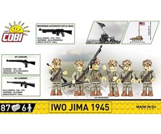 COBI 2059 blokai pakelia vėliavą Iwo Jima 1945 m. 6 JAV jūrų pėstininkų figūrėlės
