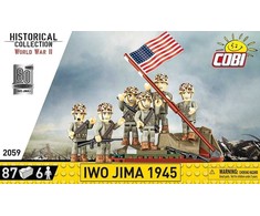COBI 2059 blokai pakelia vėliavą Iwo Jima 1945 m. 6 JAV jūrų pėstininkų figūrėlės