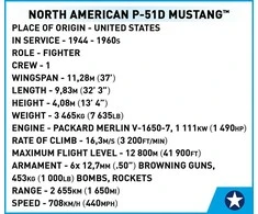 COBI HC II pasaulinio karo Šiaurės Amer.P-51D Mustang 152kl 5860