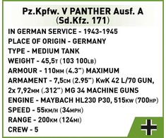 Cobi Pz.Kpfw. V Panther Ausf. A modelis iš 1152 detalių