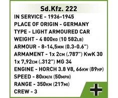Cobi Sd.Kfz. 222 modelio konstravimo rinkinys