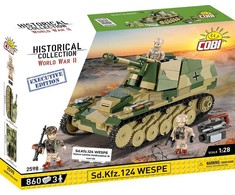 Cobi Klocki Sd.kfz.124 Wespe blokeliai 860 blokai