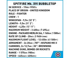 Cobi 5865 britų supermarinas Spitfire Mk. XVI