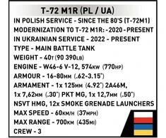 COBI 2624 Ginkluotųjų pajėgų T-72M1R tankas (PL/UA) 724 blokai