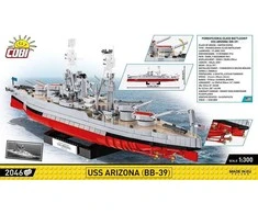 Cobi USS Arizona BB-39 Konstruktoriaus Rinkinys su 2046 Dalimis