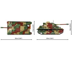 Cobi Konstruktoriaus kaladėlės WWII PZKPFW IV AUSF.G, 1107 kaladėlių